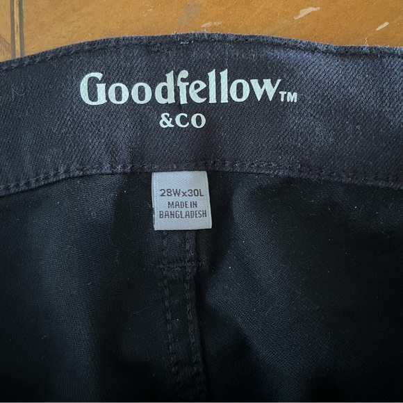 Goodfellow & Co Adaptive Fit Black Jeans Men Women 28x30 Seated Snap close NEW - Picture 7 of 11